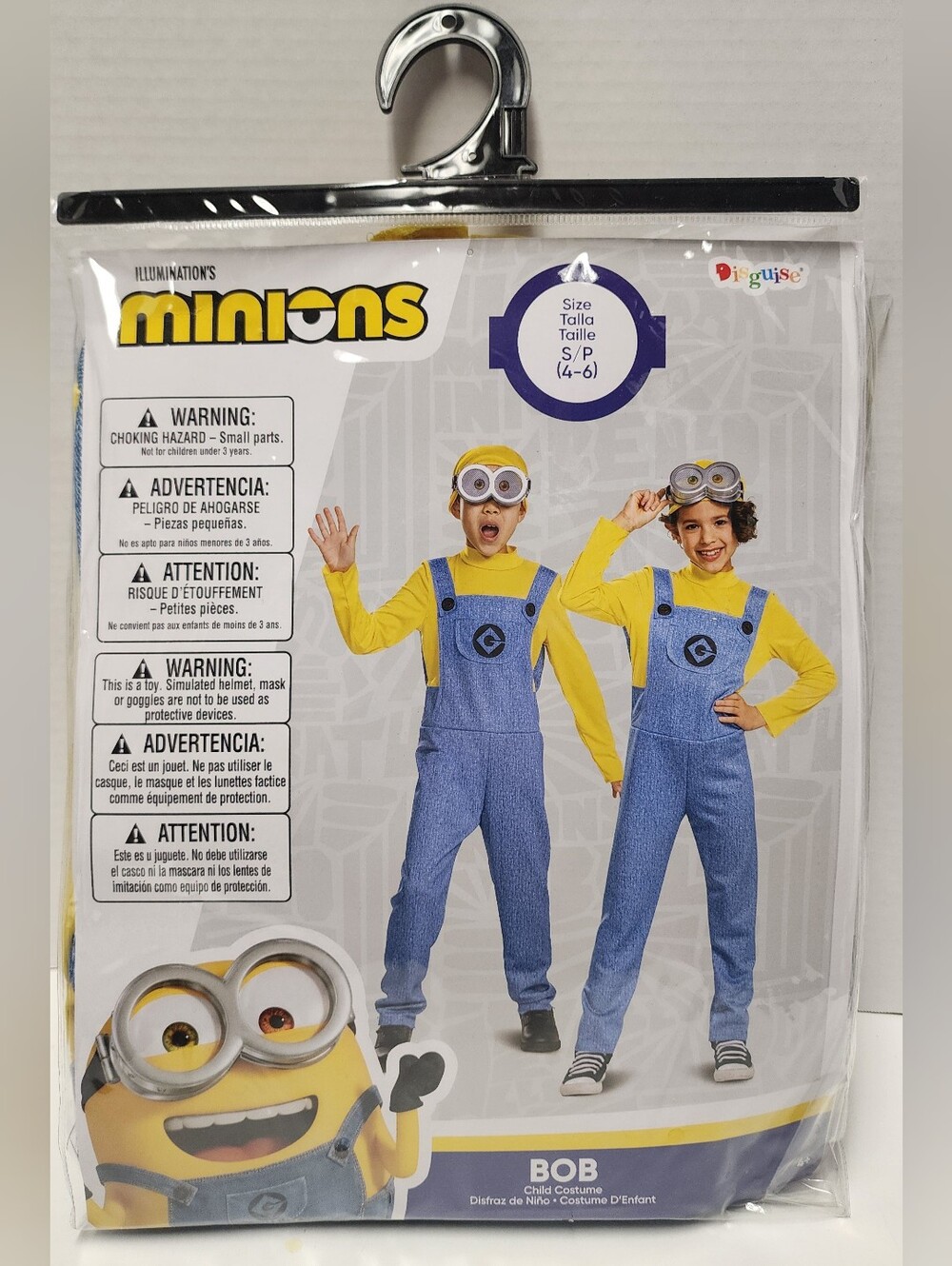 S(4-6) Boy Girl Minions Costume BOB Kids Jumpsuit Goggles Headpiece New